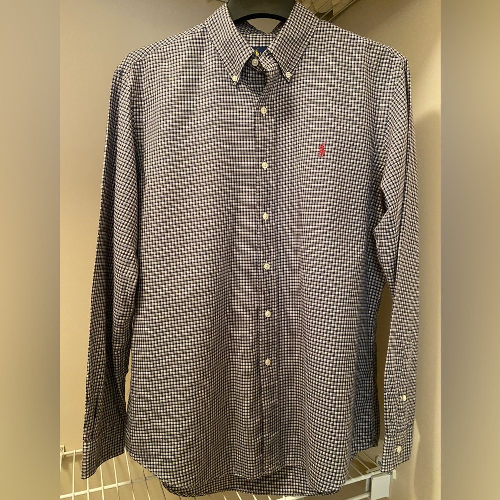 Ralph Lauren Custom Fit Long Sleeve Button Up Shirt size Large EUC